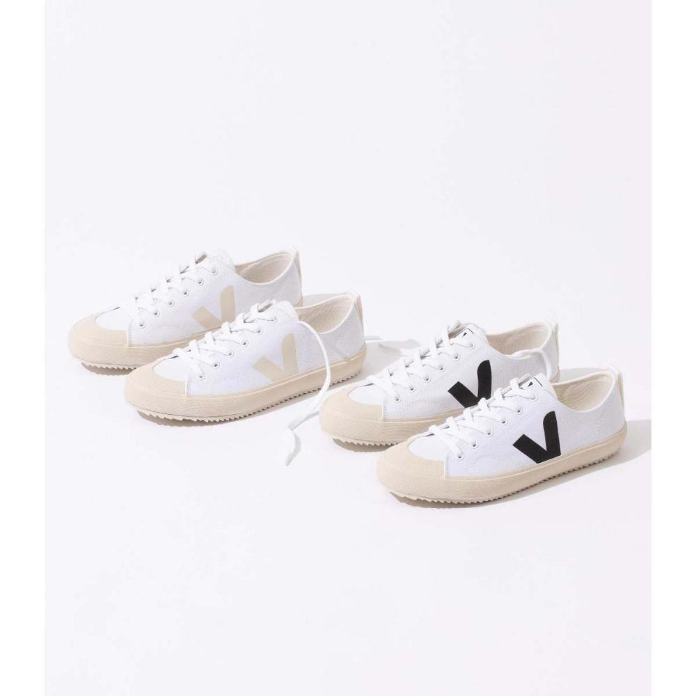 White/Black Women's Veja NOVA CANVAS Shoes | AU 480QMA